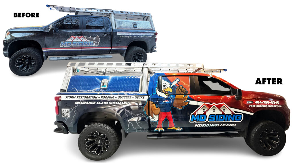 Roofing Truck Wrap