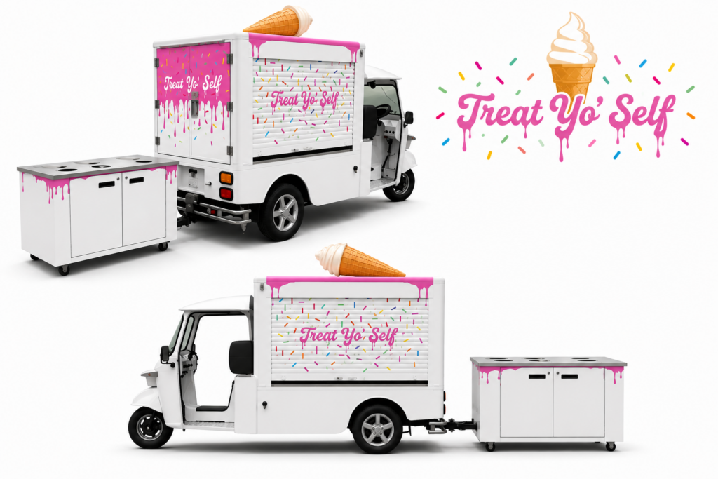 ice cream cart wrap