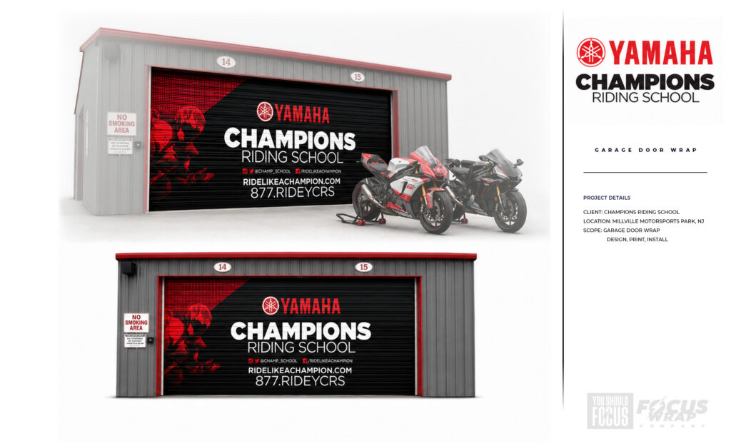 Champions Riding School Garage Door Wrap